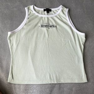 Baby girl sea foam green top